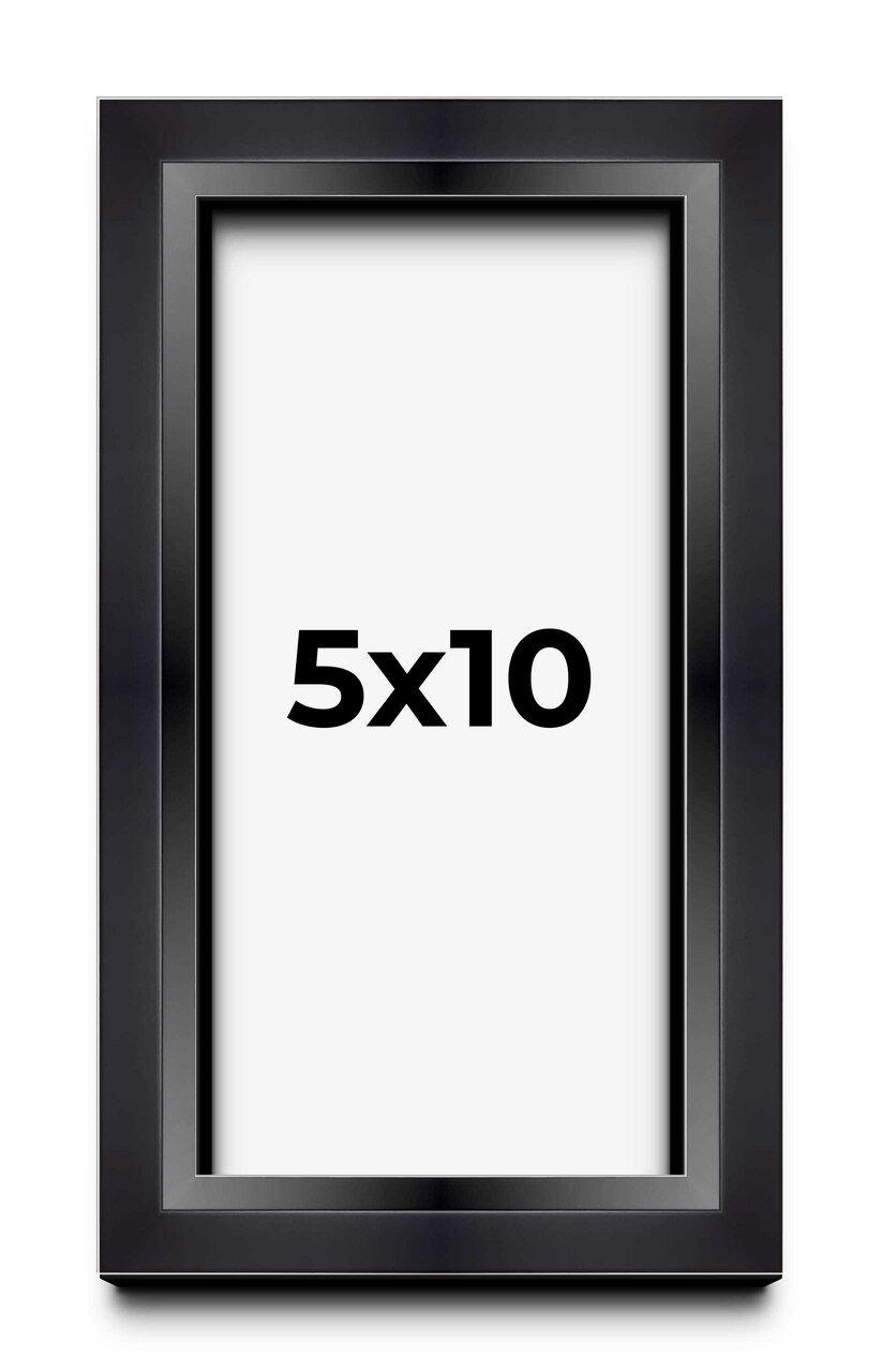 Panoramic Modern Shadow Box 1.5" Depth Black Frame - UV Acrylic, Backing, Hanging Hardware